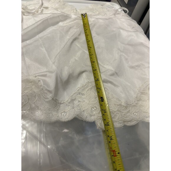 Vintage 60s Babydoll Cami Top M Lace Womens Coquette Y2K Romantic Gothic White - Picture 4 of 13